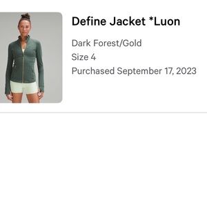 Lululemon define jacket